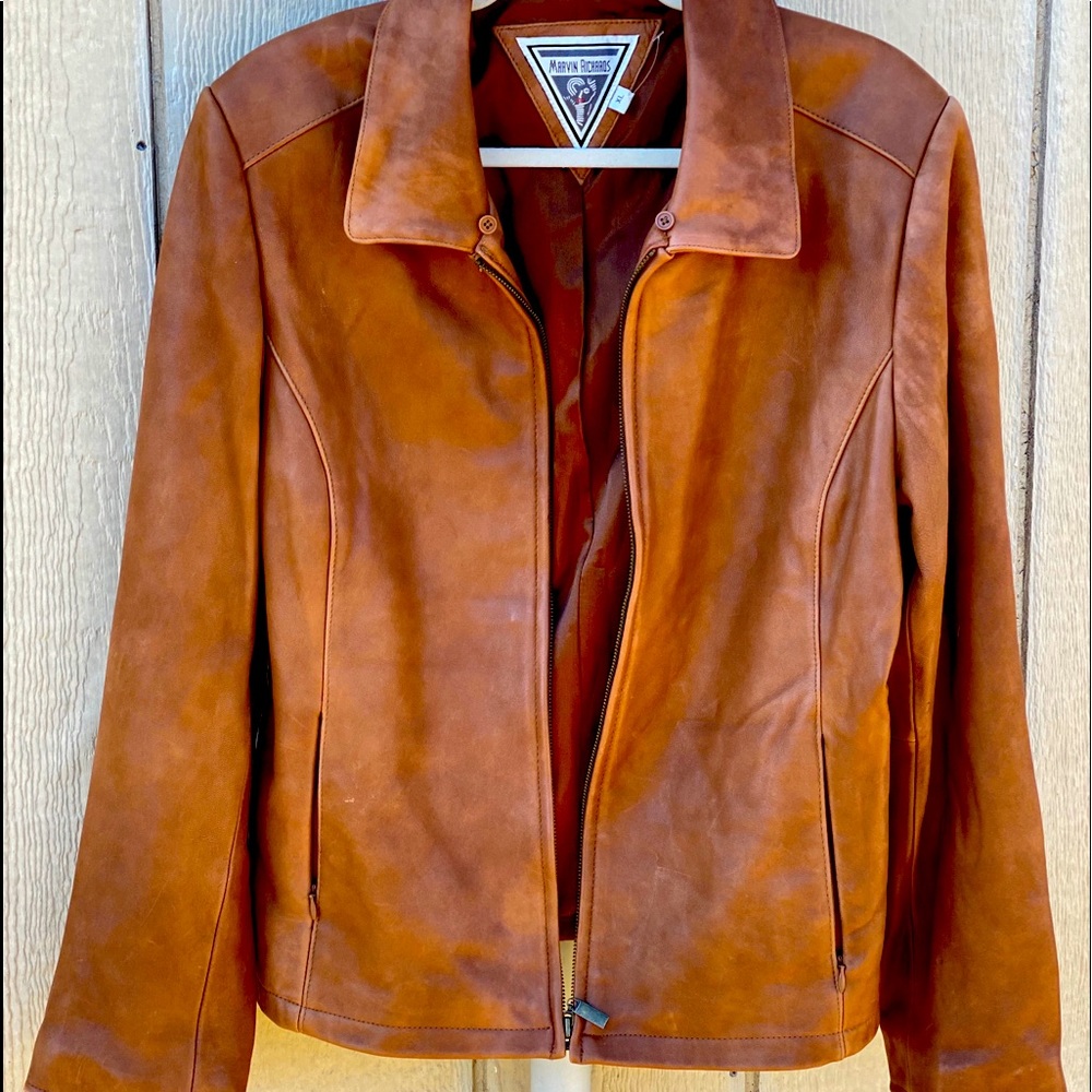 Marvin Richards women’s  leather jacket . XL